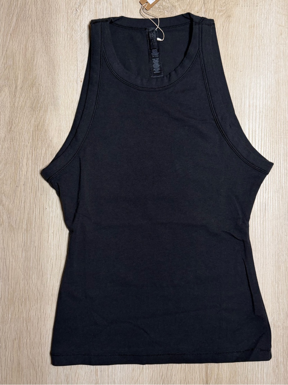 Skims Cotton Jersey High Neck Tank in Soot Size Small NWT